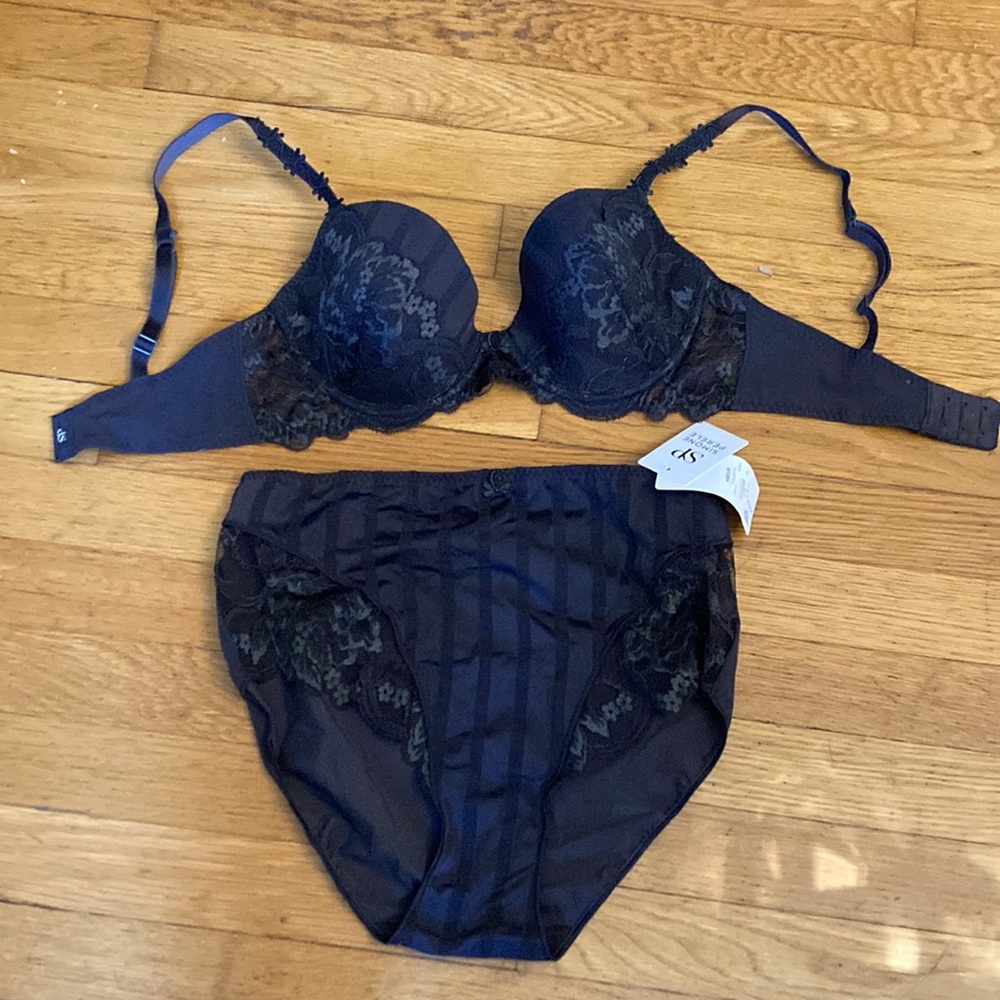 Simone Perele Black Amour Bra & Brief Set Intimates & Sleepwear